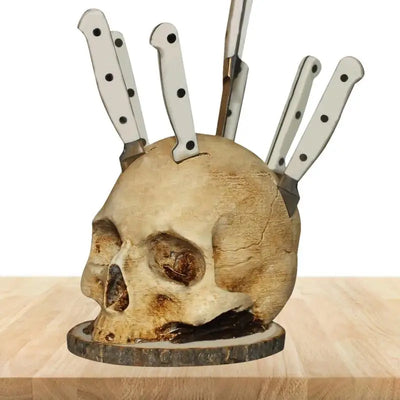 VORTECH - Skull Knife Holder for Bold & Edgy Home Decor