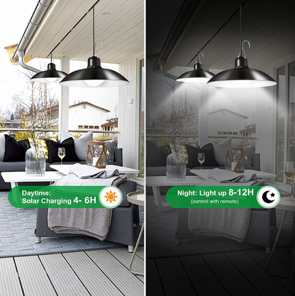 DUAL SOLAR PENDANT LIGHTS – Elegant Outdoor Illumination