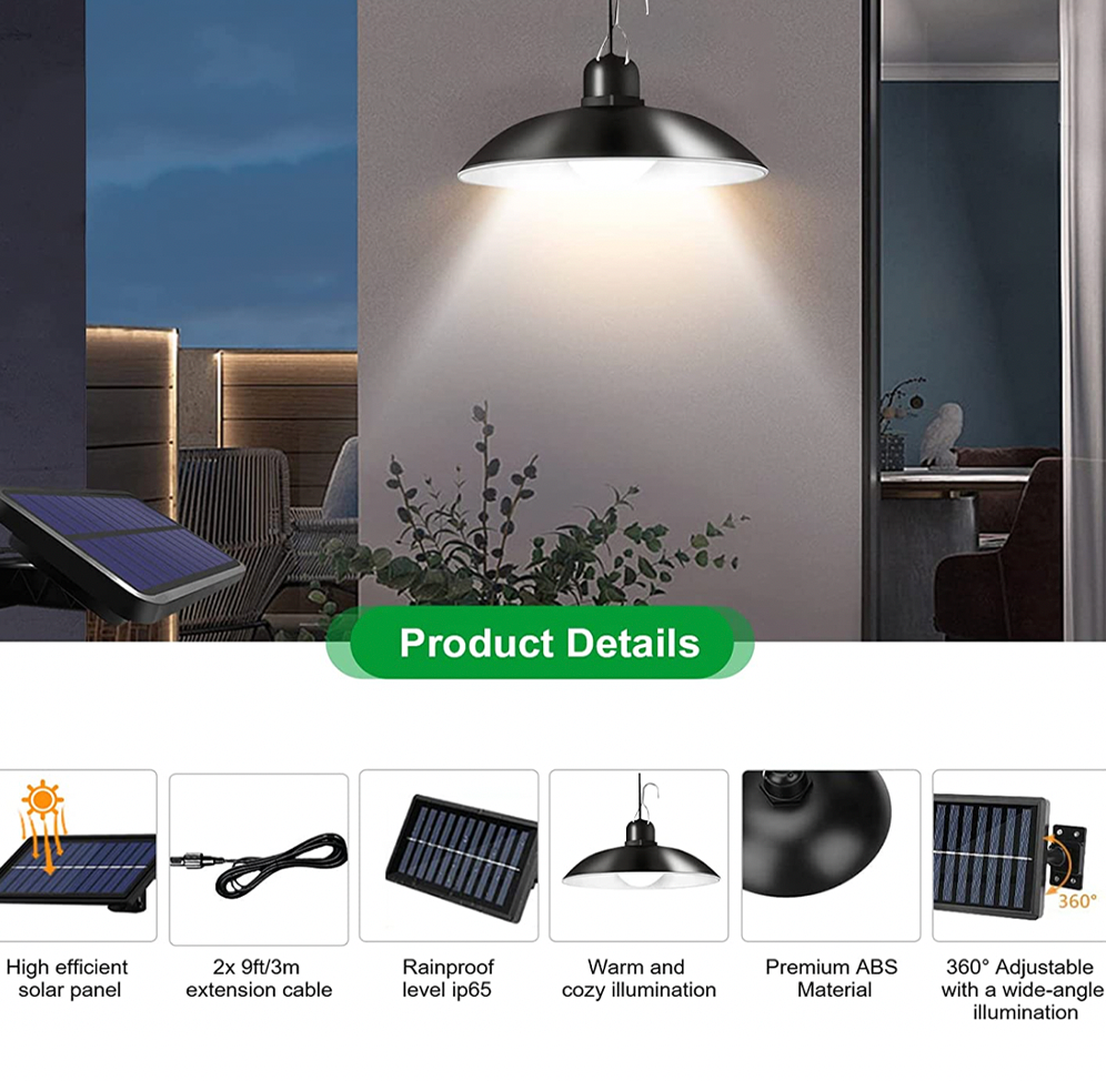 DUAL SOLAR PENDANT LIGHTS – Elegant Outdoor Illumination