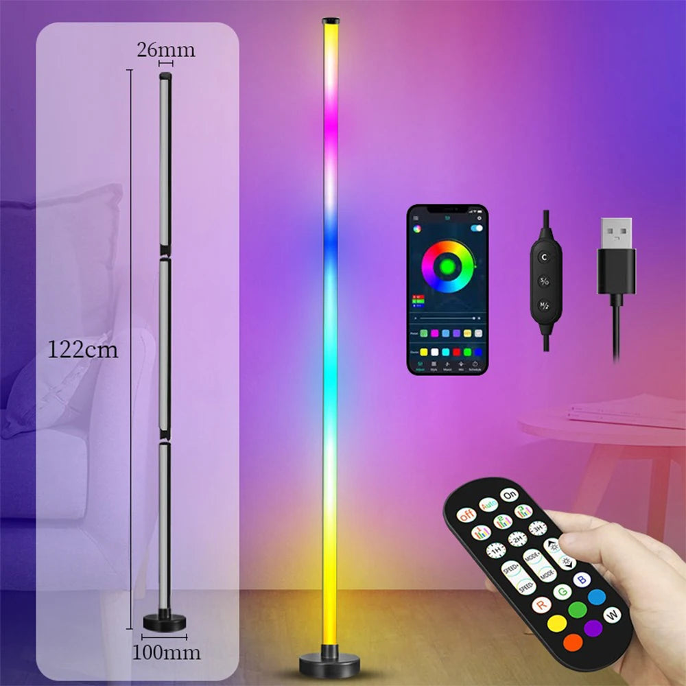 LumaSmart - Minimalist RGB Corner Lamp with Music Sync