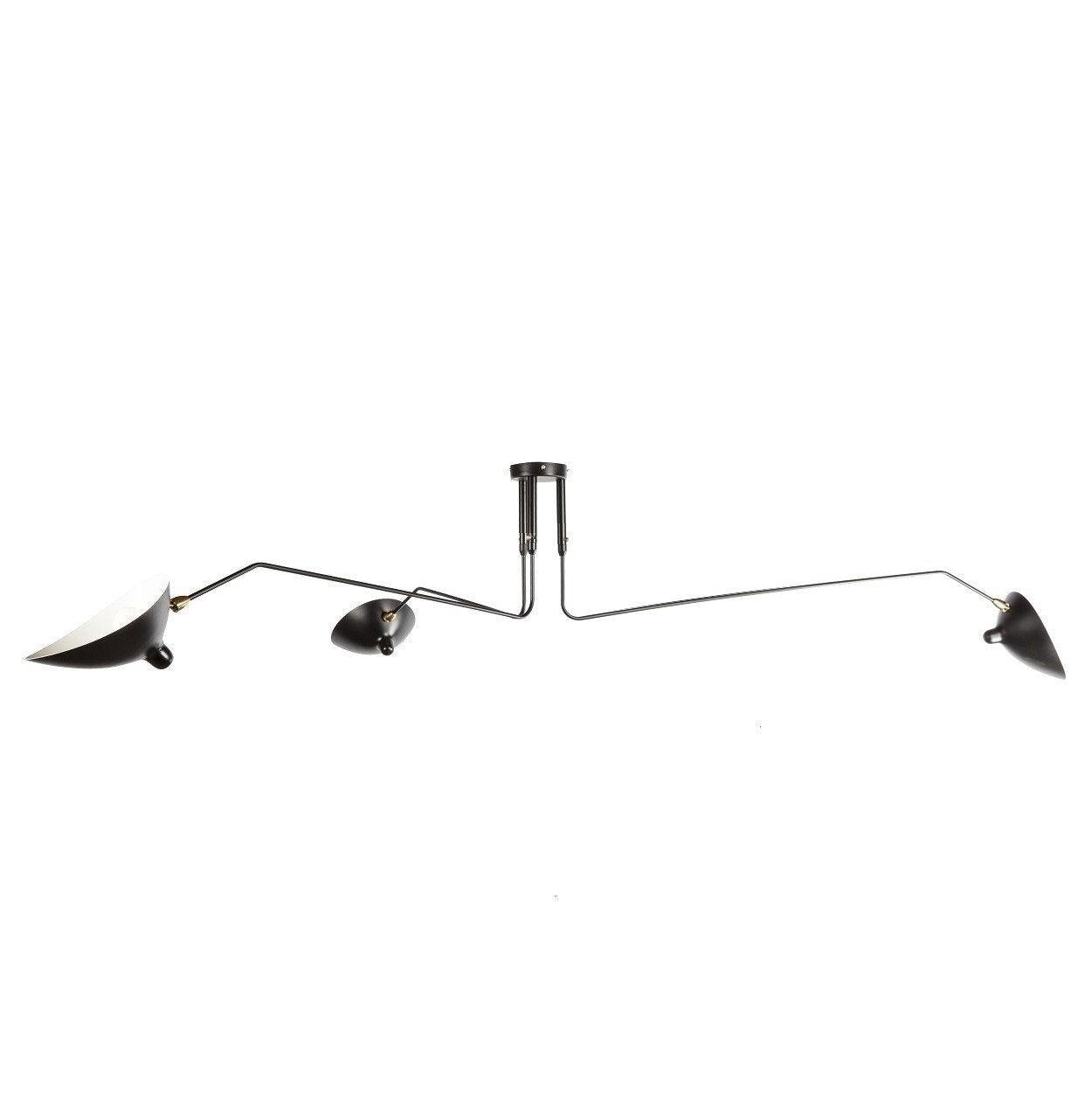 TRIOLUX - Sculptural Three-Arm Modern Ceiling Lamp