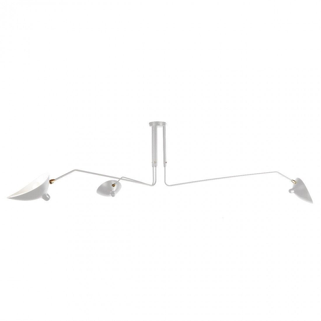 TRIOLUX - Sculptural Three-Arm Modern Ceiling Lamp