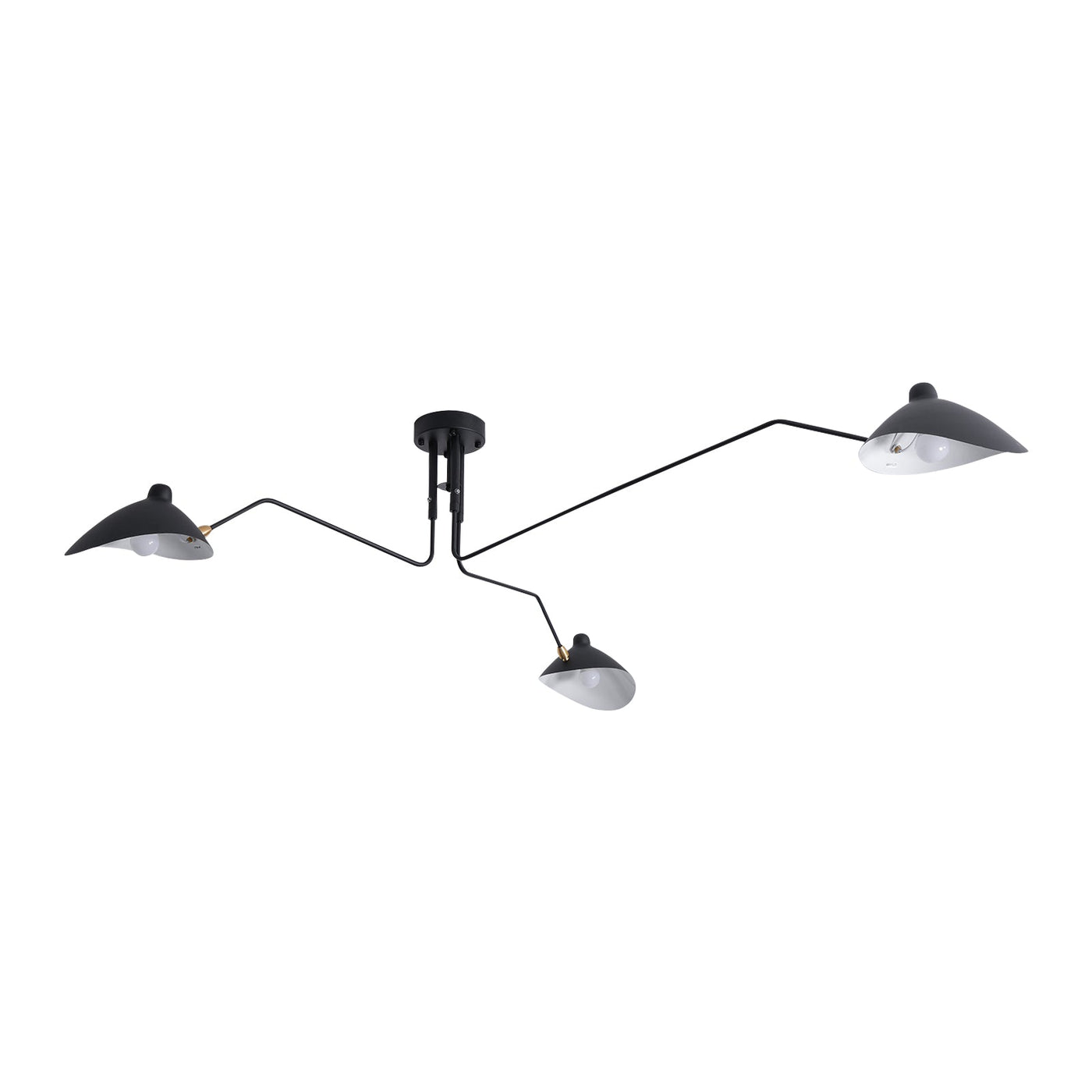 TRIOLUX - Sculptural Three-Arm Modern Ceiling Lamp