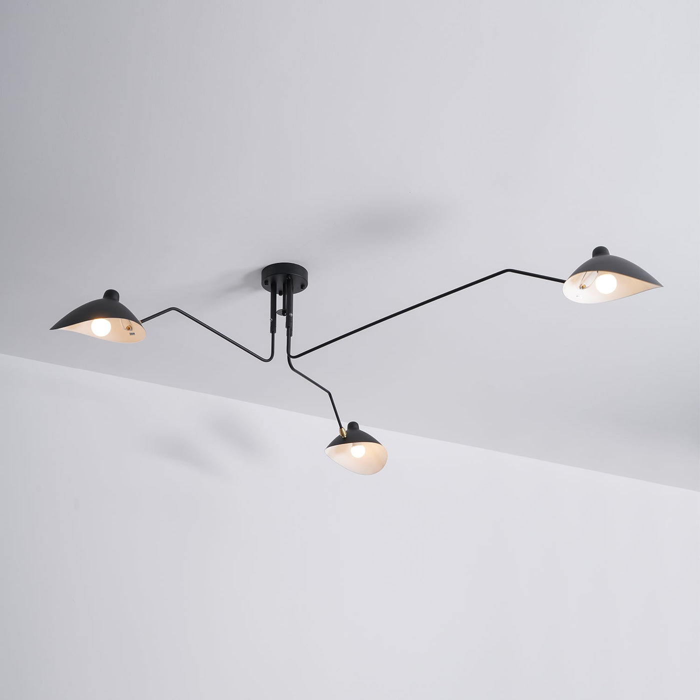 TRIOLUX - Sculptural Three-Arm Modern Ceiling Lamp