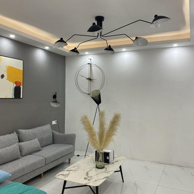 TRIOLUX - Sculptural Three-Arm Modern Ceiling Lamp