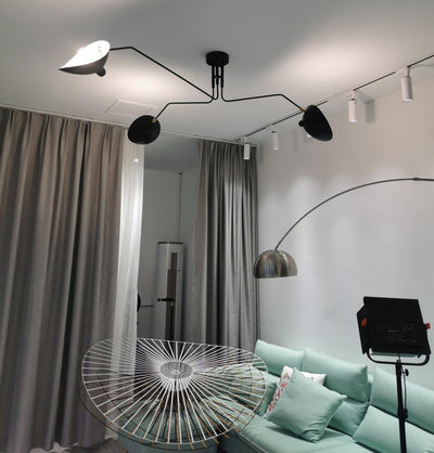 TRIOLUX - Sculptural Three-Arm Modern Ceiling Lamp