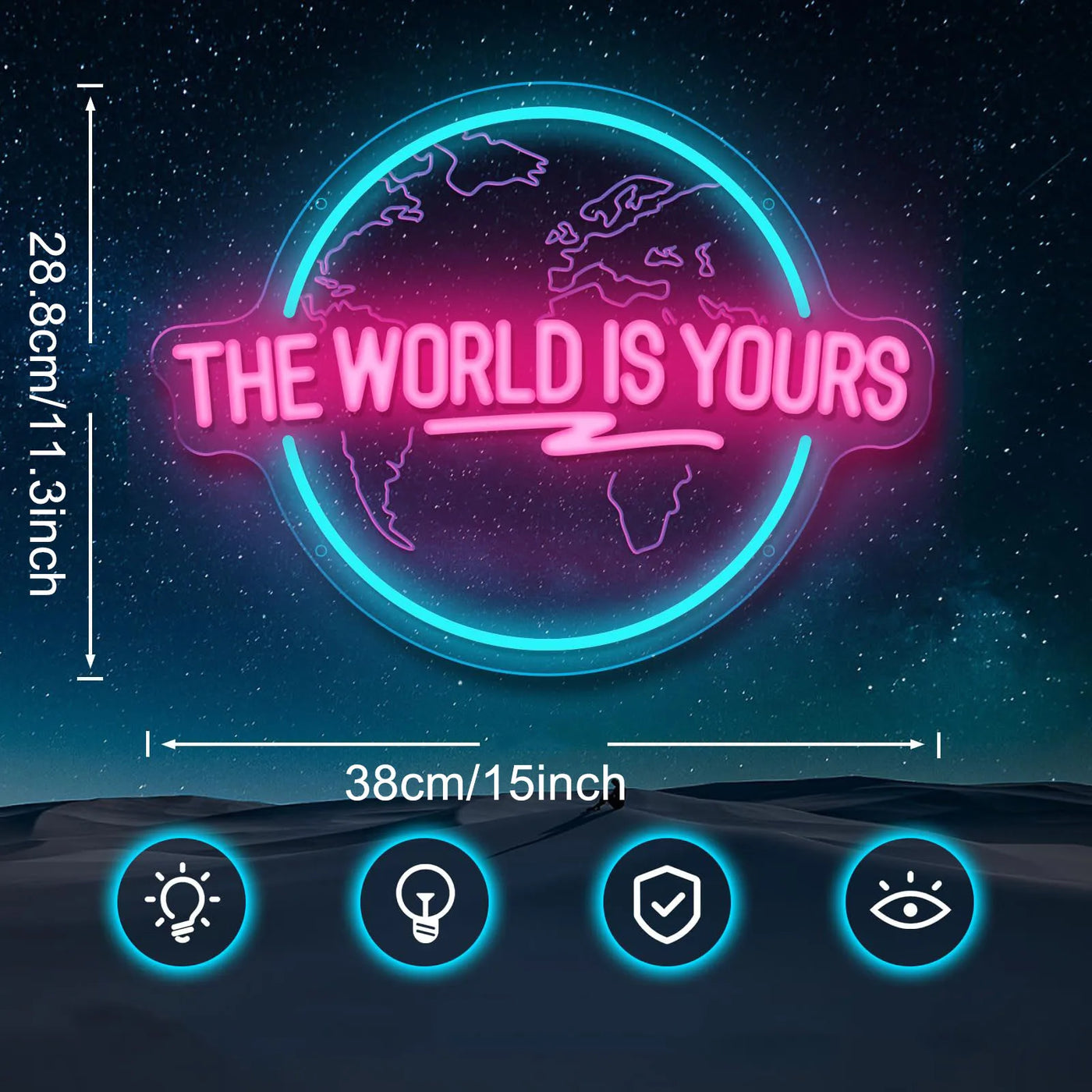 NEONLUX - "The World Is Yours" LED Neon Sign