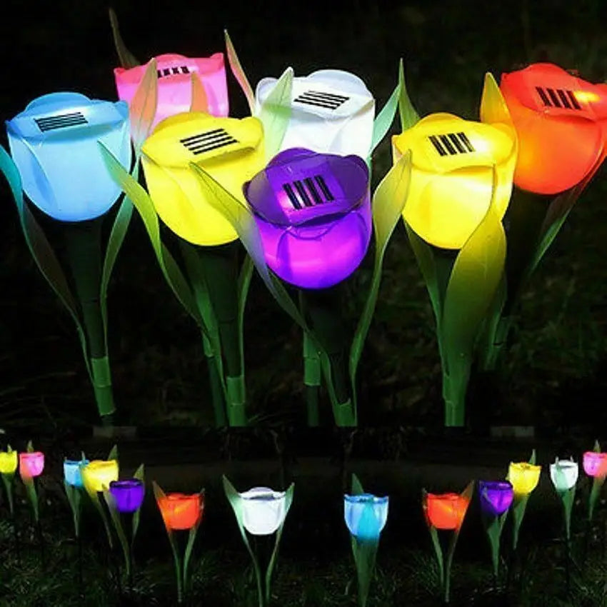 LUMISPRING - Solar Tulip Garden Lamp with Energy-Efficient LED Lighting