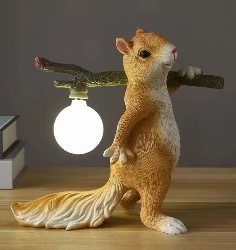 FURRIEST - Whimsical LED Table Lamp with Squirrel Design