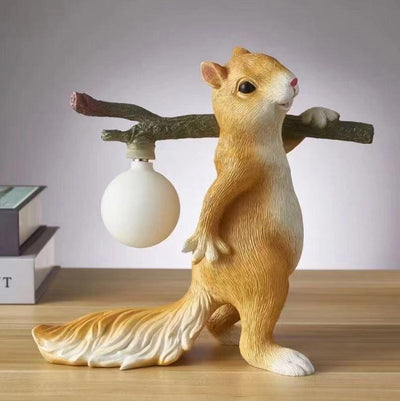 FURRIEST - Whimsical LED Table Lamp with Squirrel Design