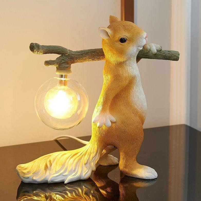 FURRIEST - Whimsical LED Table Lamp with Squirrel Design