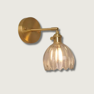 BlossomGlow | Vintage Tulip Glass Wall Lamp