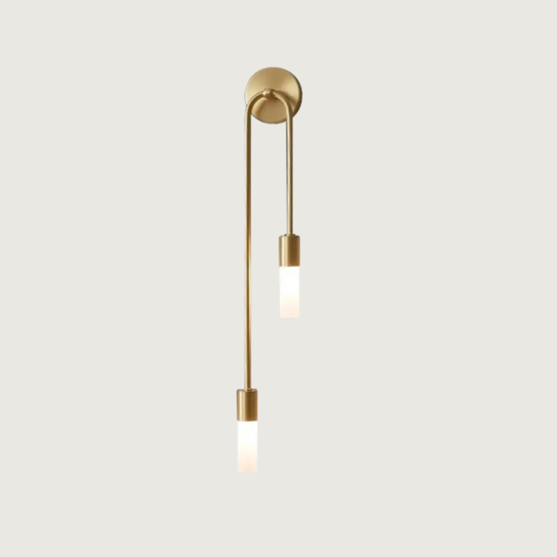 TwilightLux | Elegant Twin-Scoop LED Wall Lamp with Gold Detailing