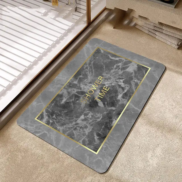 MARBLUXE - Soft Non-Slip Bath Mat with Marble Look