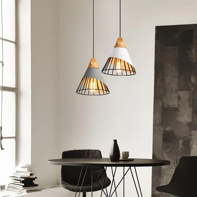 LUMINARA - Modern Hunaroglo LED Pendant Light with Iron and Wood Design