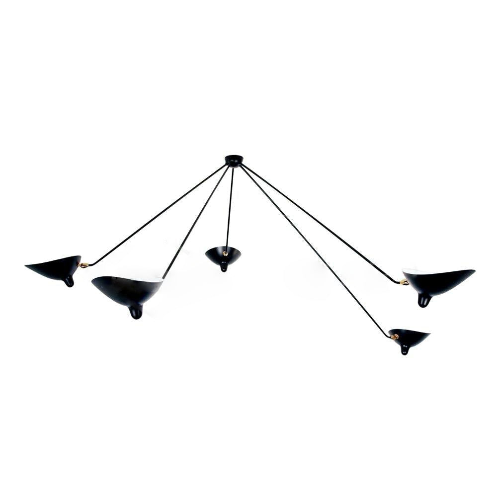 TRIOLUX - Sculptural Three-Arm Modern Ceiling Lamp