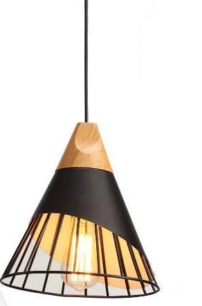 LUMINARA - Modern Hunaroglo LED Pendant Light with Iron and Wood Design