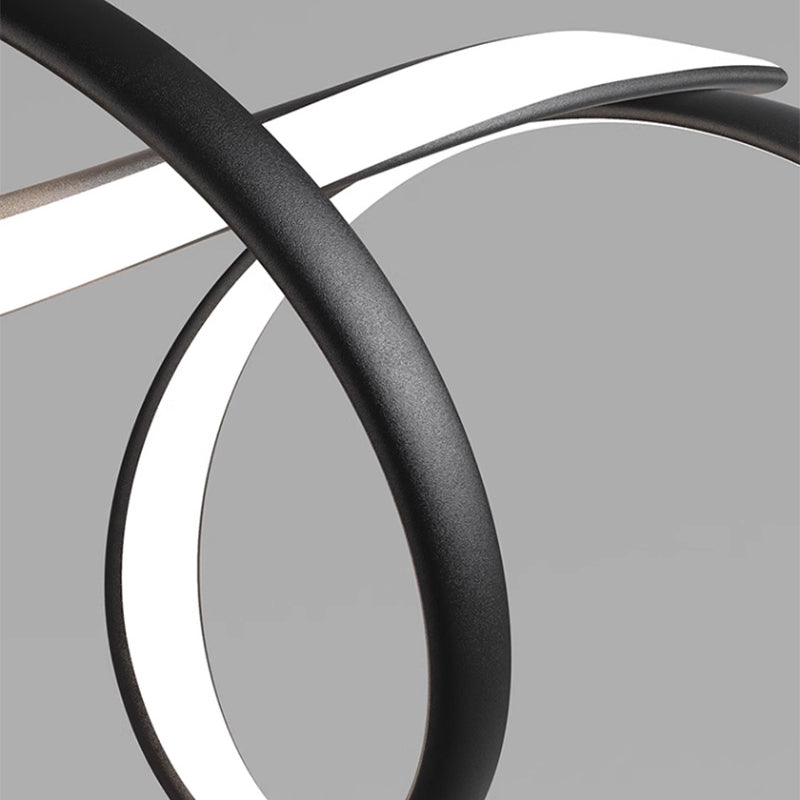 LUXORA - Creative Black Modern LED Chandelier | Minimalist Elegance