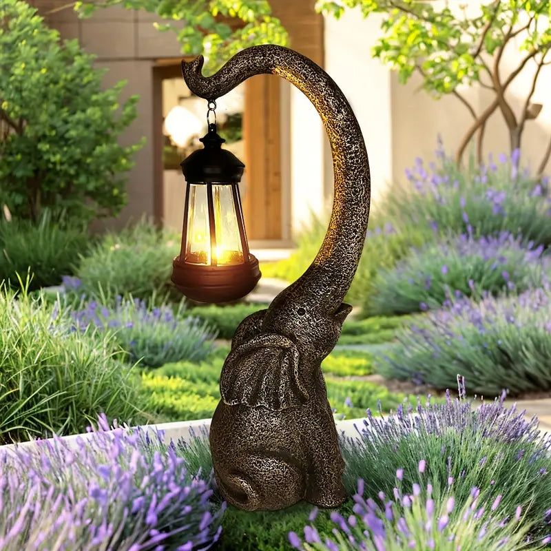 ELEONORA - Enchanted Solar Elephant Lamp for Magical Ambience & Outdoor Vibes