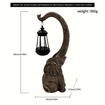 ELEONORA - Enchanted Solar Elephant Lamp for Magical Ambience & Outdoor Vibes