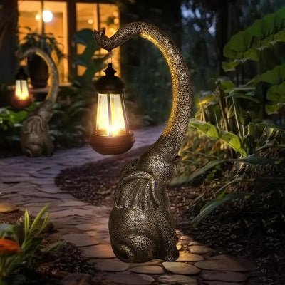 ELEONORA - Enchanted Solar Elephant Lamp for Magical Ambience & Outdoor Vibes