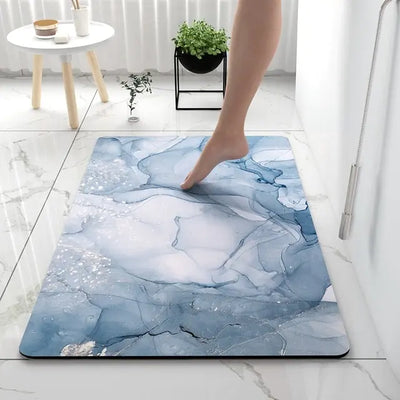 MARBLUXE - Soft Non-Slip Bath Mat with Marble Look