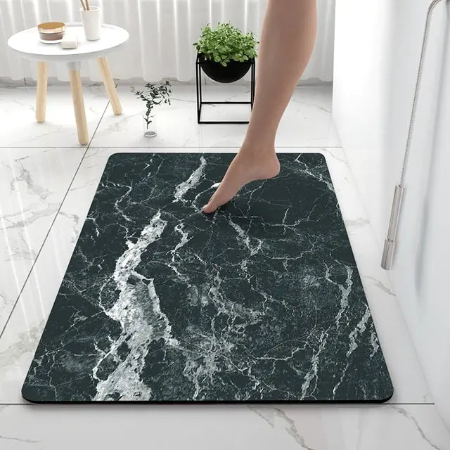 MARBLUXE - Soft Non-Slip Bath Mat with Marble Look