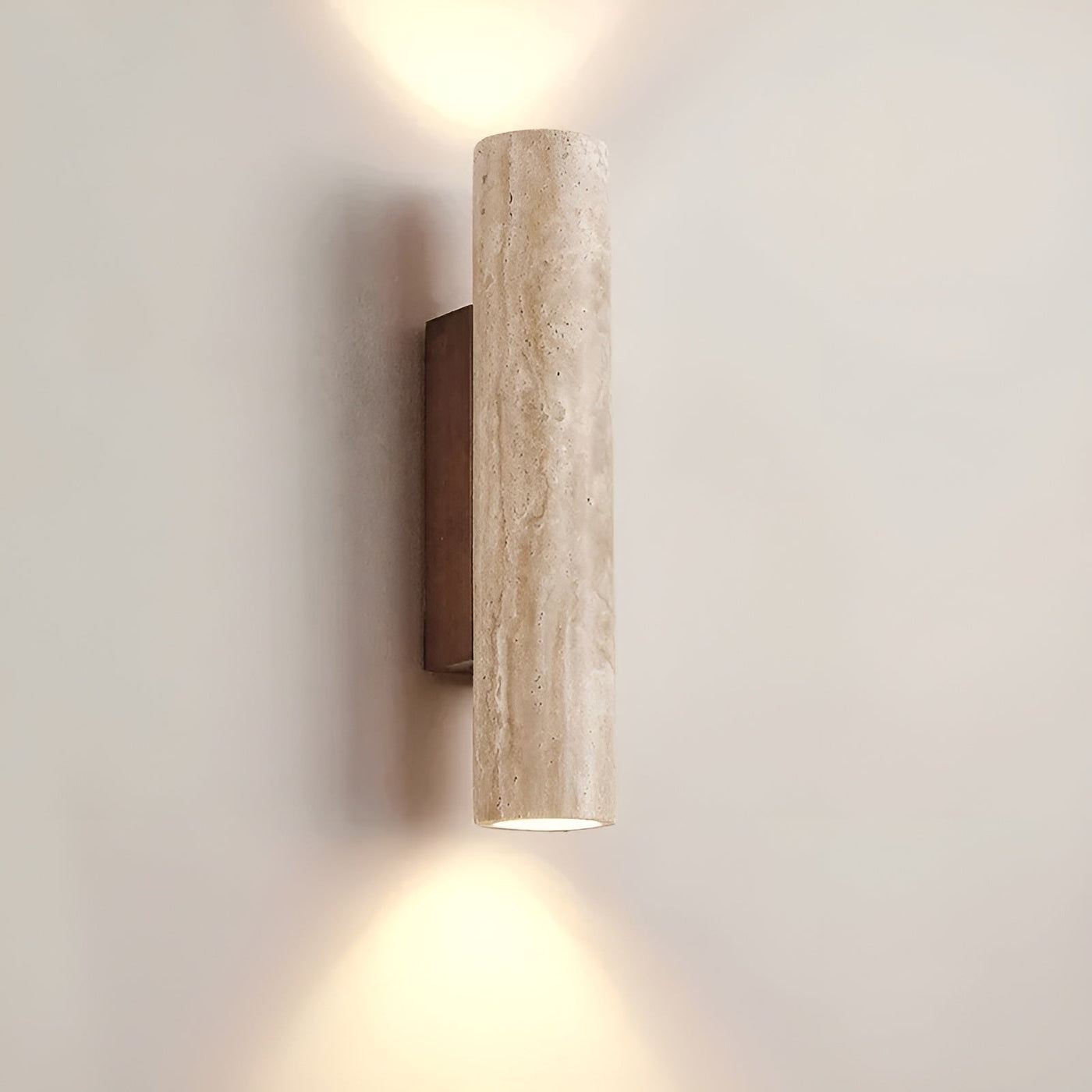 ZenGlow - Natural Travertine LED Wall Lamp