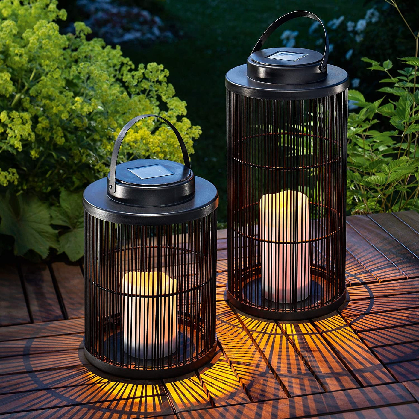 RUSTIC GLOW - Solar-Powered Weave Lantern for Enchanting Outdoor Ambiance