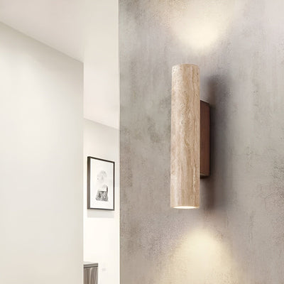 ZenGlow - Natural Travertine LED Wall Lamp