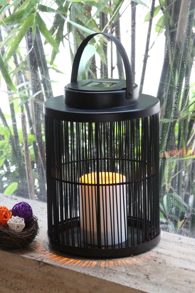 RUSTIC GLOW - Solar-Powered Weave Lantern for Enchanting Outdoor Ambiance