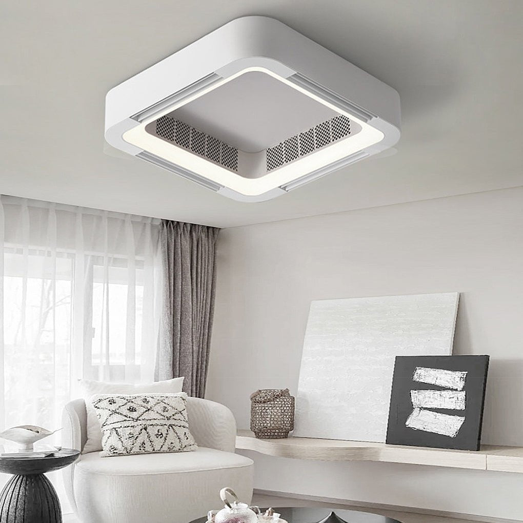 AEROCOOL - Modern Bladeless Ceiling Fan with Dimmable LED Light