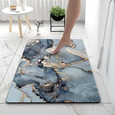 MARBLUXE - Soft Non-Slip Bath Mat with Marble Look