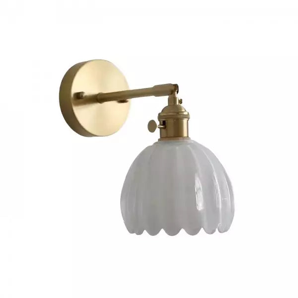 BlossomGlow | Vintage Tulip Glass Wall Lamp