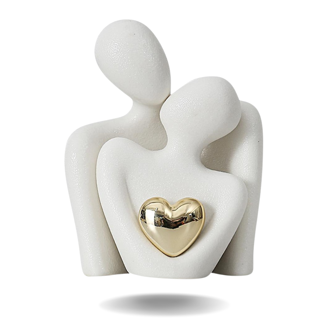 Eternal Bond - Ceramic Heart Expression Sculpture