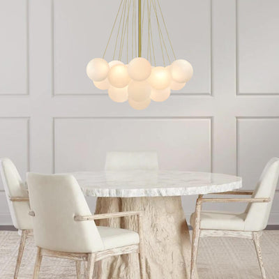 Luna - Three-Light Cluster Glass Bubble Chandelier