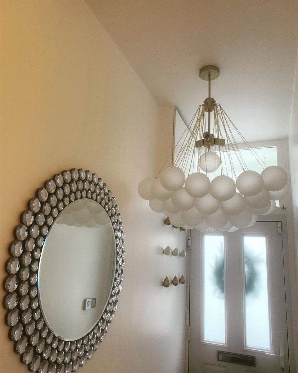 Luna - Three-Light Cluster Glass Bubble Chandelier