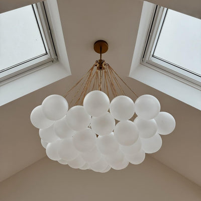 Luna - Three-Light Cluster Glass Bubble Chandelier