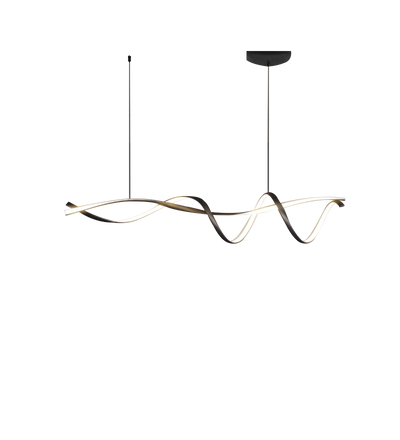 LUXORA - Creative Black Modern LED Chandelier | Minimalist Elegance