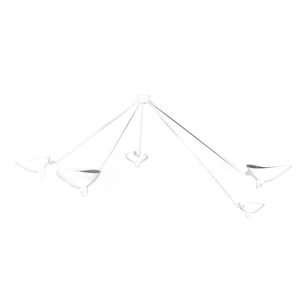 TRIOLUX - Sculptural Three-Arm Modern Ceiling Lamp